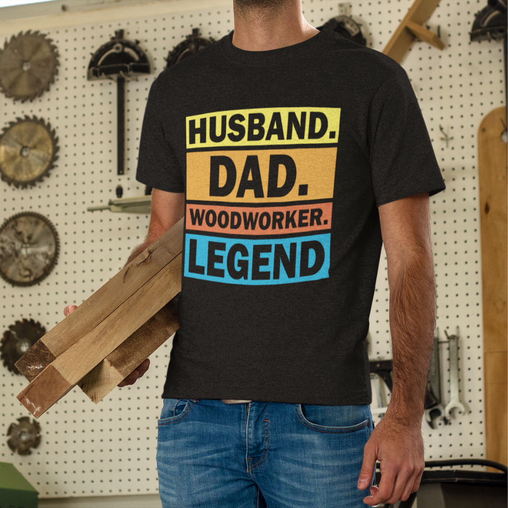 Dad. Woodworker. Legend T-Shirt - Crafted Cutz